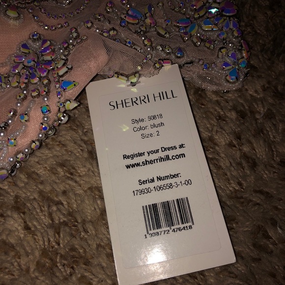 NWT Sherri Hill Blush Beaded Two Piece Skirt - Picture 6 of 6